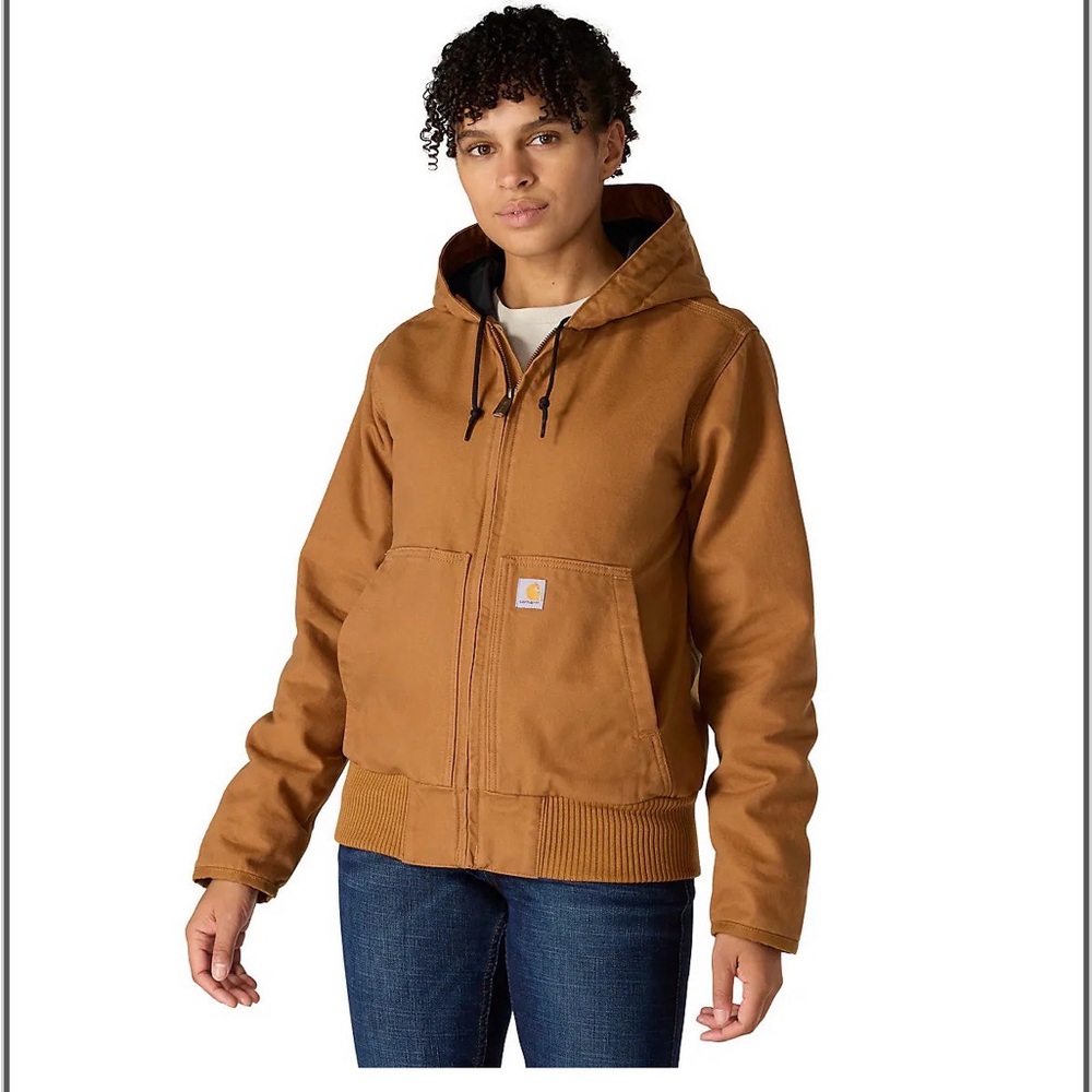 Carhartt Women's Washed Duck Insulated Active Jacket in Carhartt Brown size XS